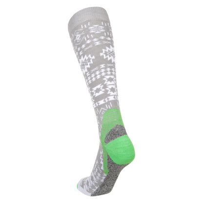 Light Grey - Back - Mountain Warehouse Womens-Ladies Polar Patterned Technical Ski Socks