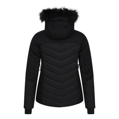 Black - Back - Mountain Warehouse Womens-Ladies Pyrenees Padded Ski Jacket