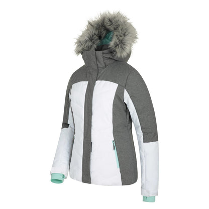 White - Side - Mountain Warehouse Womens-Ladies Pyrenees Padded Ski Jacket