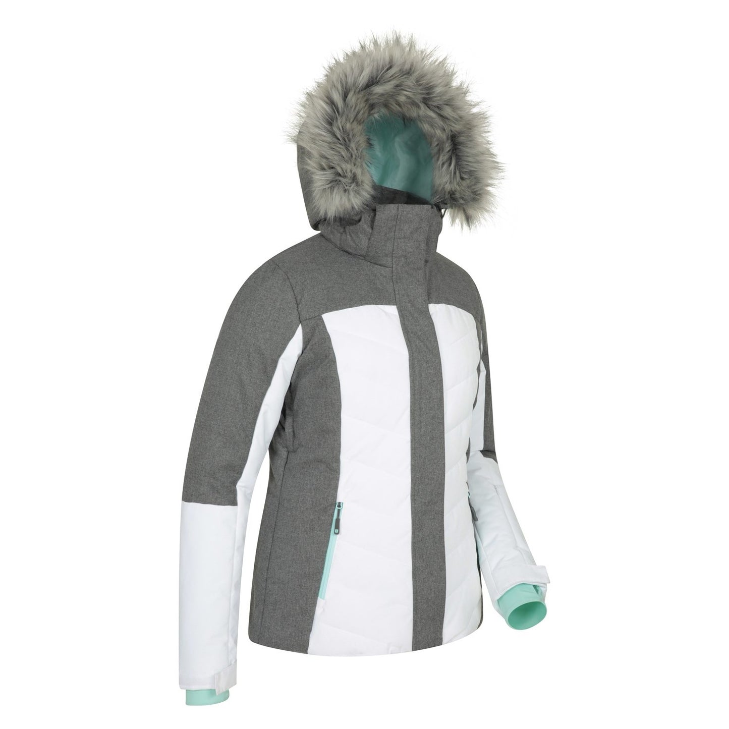 White - Lifestyle - Mountain Warehouse Womens-Ladies Pyrenees Padded Ski Jacket