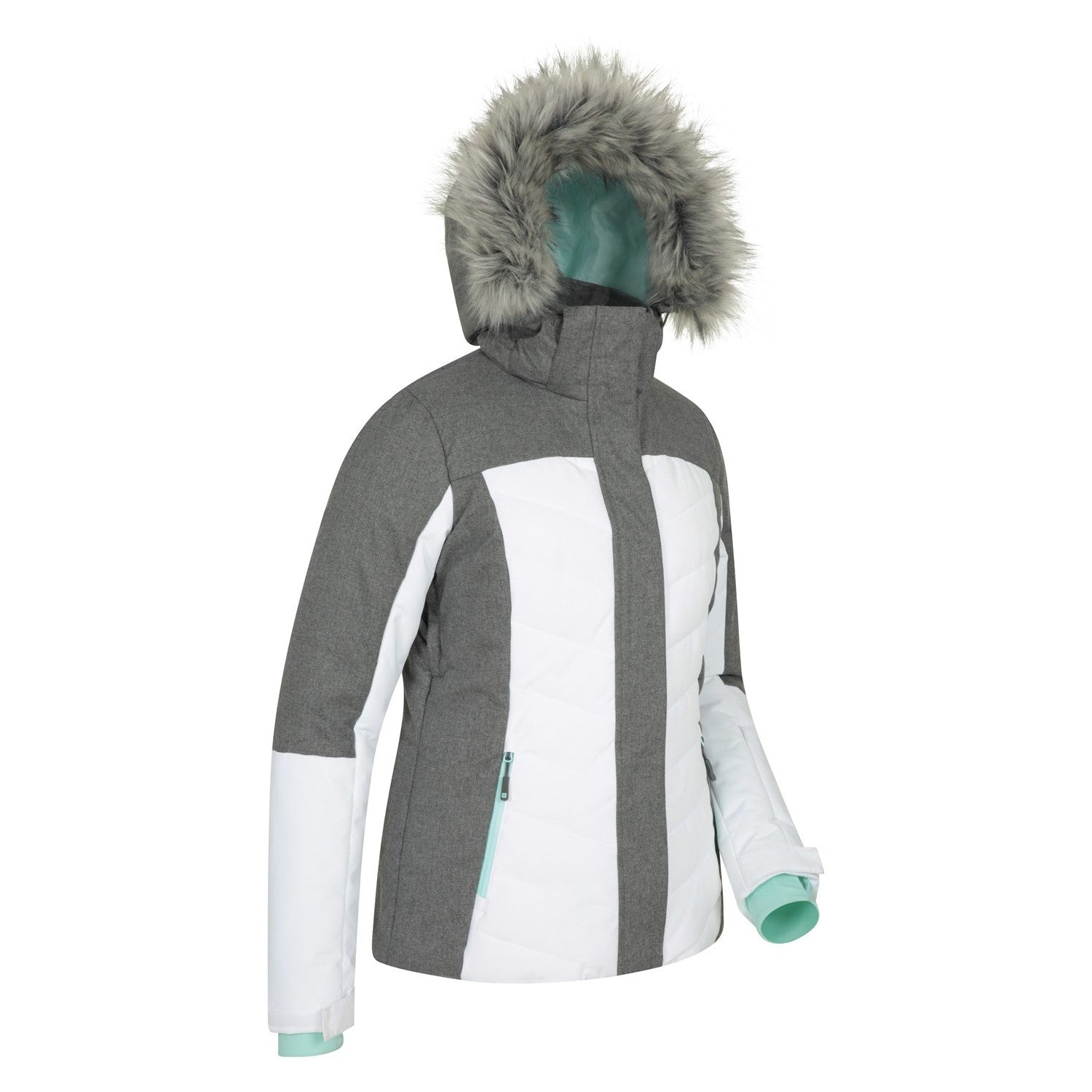 White - Lifestyle - Mountain Warehouse Womens-Ladies Pyrenees Padded Ski Jacket