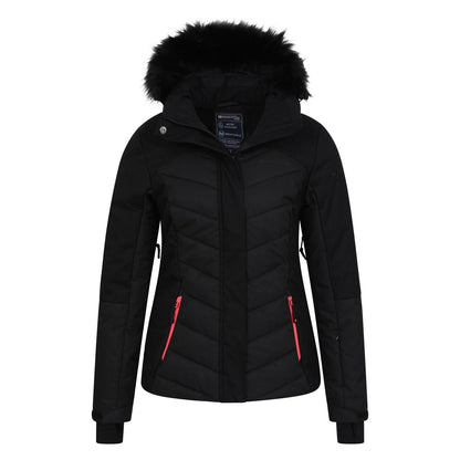 Black - Pack Shot - Mountain Warehouse Womens-Ladies Pyrenees Padded Ski Jacket
