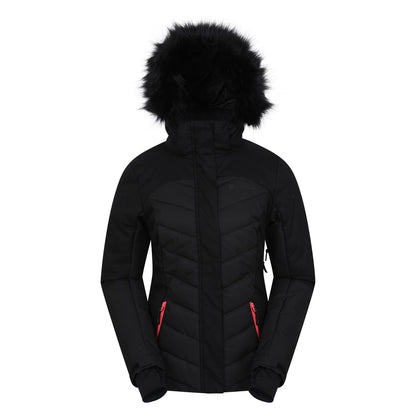 Black - Front - Mountain Warehouse Womens-Ladies Pyrenees Padded Ski Jacket