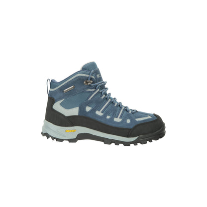 Blue - Pack Shot - Mountain Warehouse Womens-Ladies Gale Extreme Suede Hiking Boots