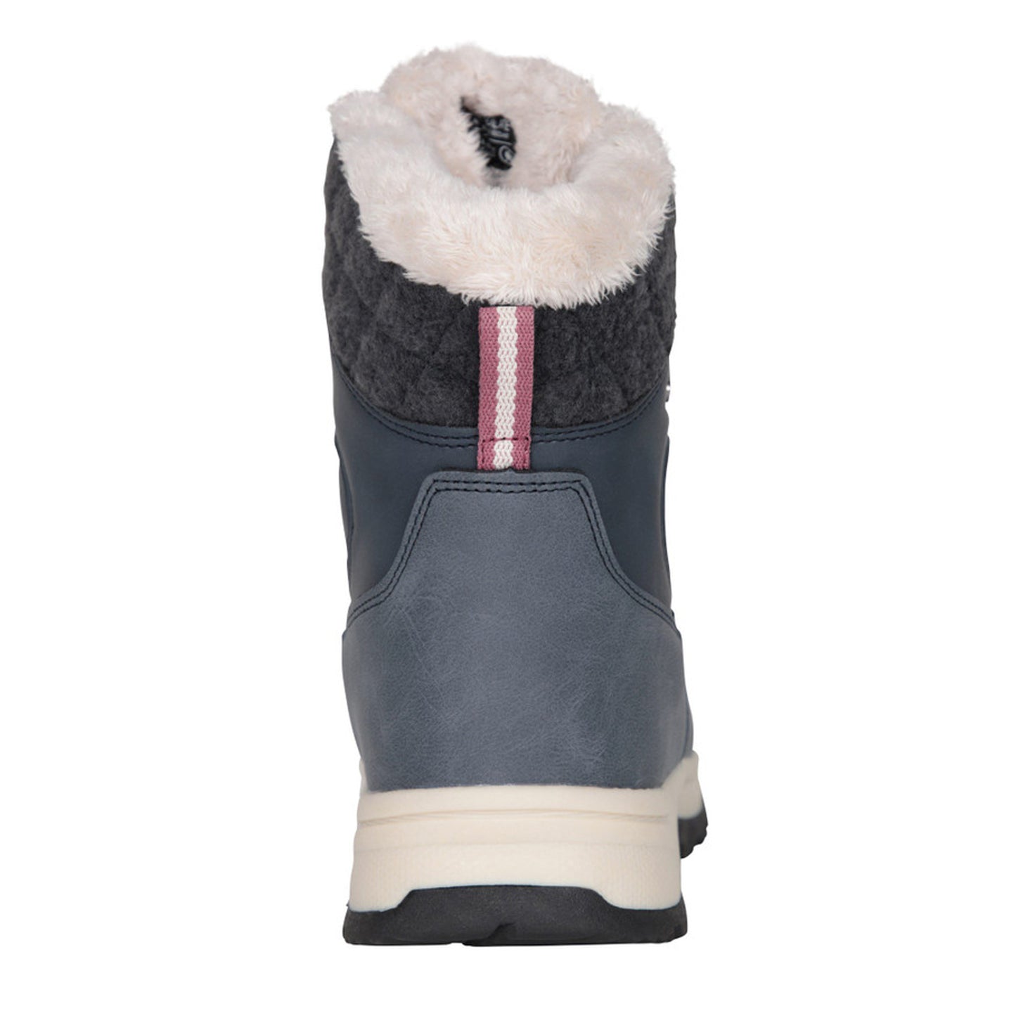 Navy - Back - Mountain Warehouse Womens-Ladies Tundra Leather Snow Boots