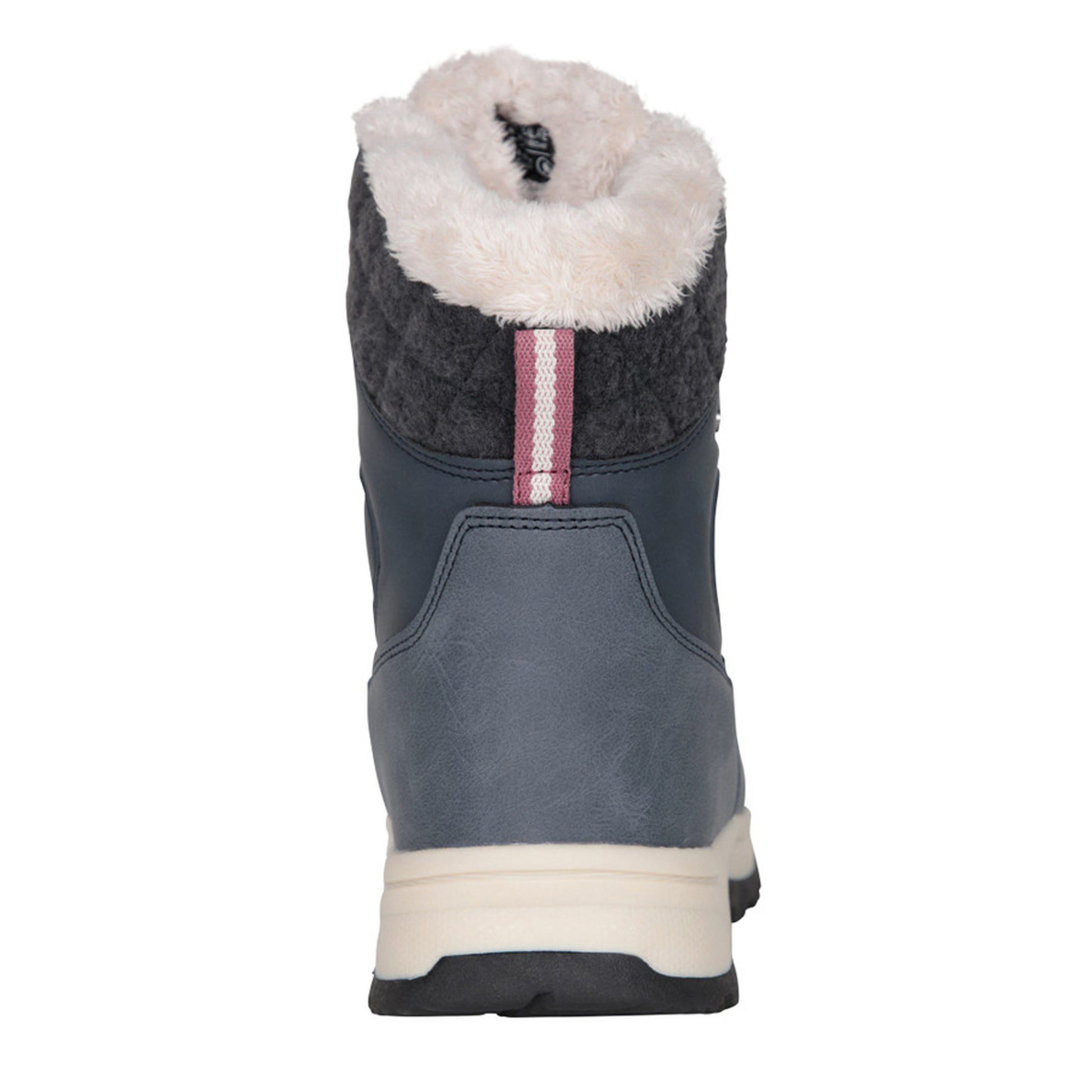 Navy - Back - Mountain Warehouse Womens-Ladies Tundra Leather Snow Boots