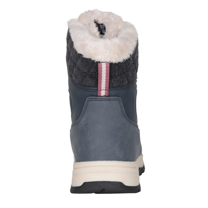 Navy - Back - Mountain Warehouse Womens-Ladies Tundra Leather Snow Boots