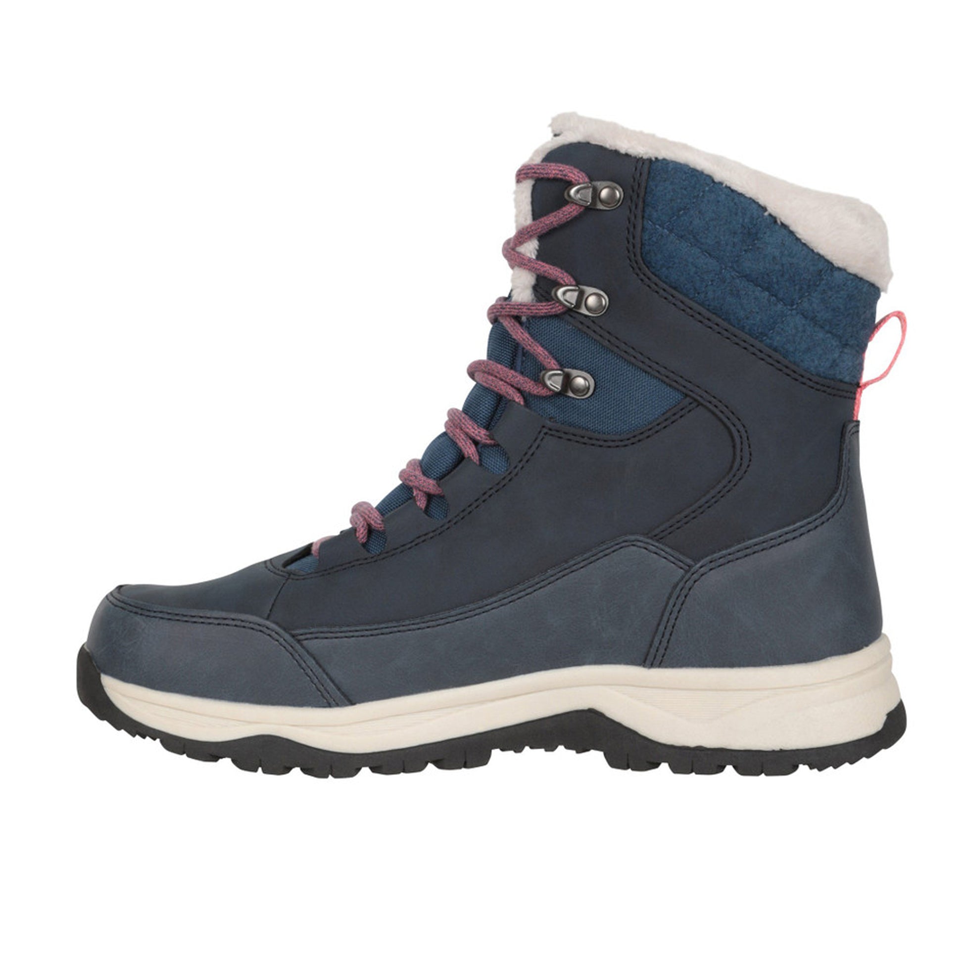 Navy - Lifestyle - Mountain Warehouse Womens-Ladies Tundra Leather Snow Boots