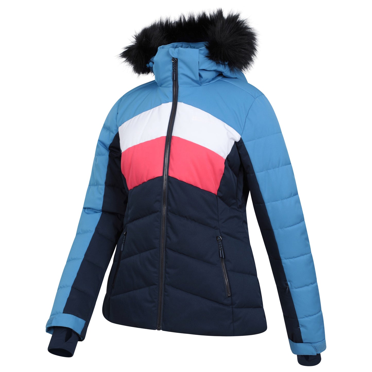 Blue - Side - Mountain Warehouse Womens-Ladies Cascade Padded Ski Jacket