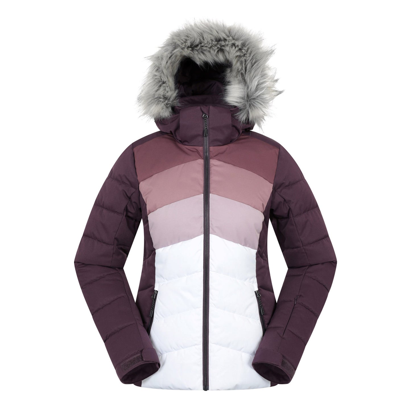 Dusky Purple - Front - Mountain Warehouse Womens-Ladies Cascade Padded Ski Jacket