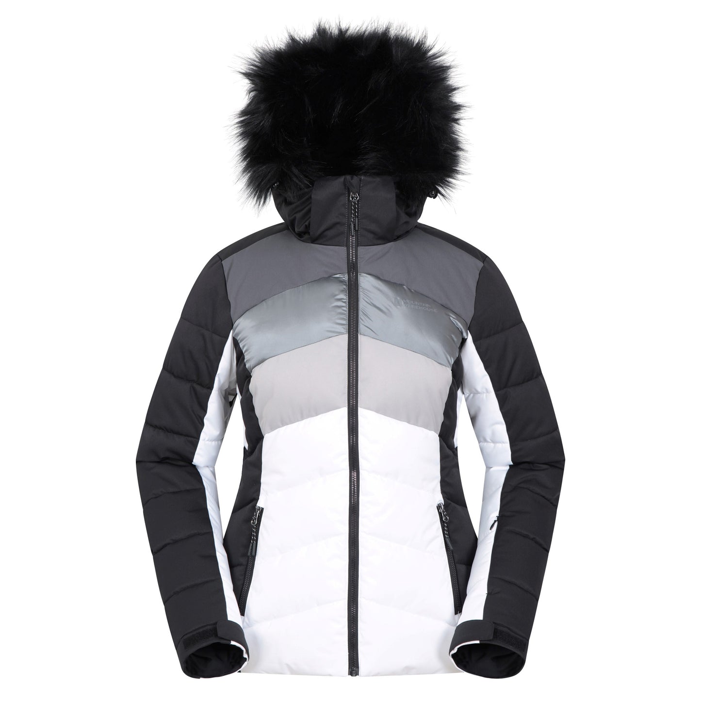 White-Black - Front - Mountain Warehouse Womens-Ladies Cascade Padded Ski Jacket