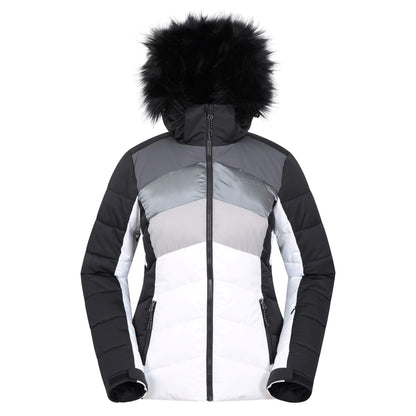 White-Black - Front - Mountain Warehouse Womens-Ladies Cascade Padded Ski Jacket