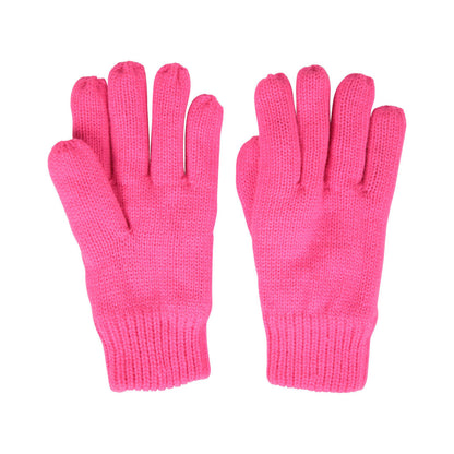Bright Pink - Back - Mountain Warehouse Childrens-Kids Thermal Thinsulate Knitted Gloves