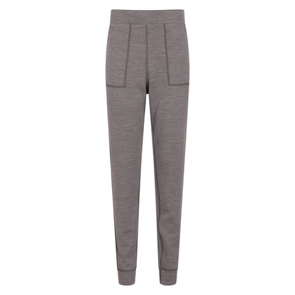 Grey - Front - Mountain Warehouse Womens-Ladies Merino Wool Jogging Bottoms
