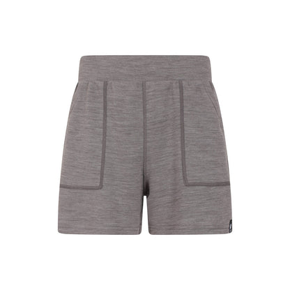 Grey - Front - Mountain Warehouse Womens-Ladies Merino Wool Sweat Shorts