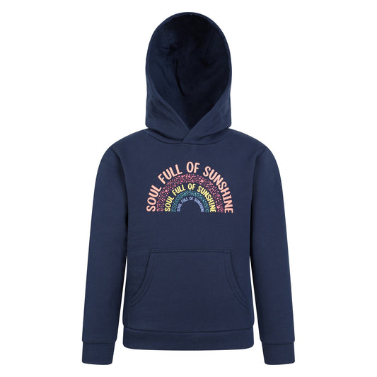 Navy - Front - Mountain Warehouse Childrens-Kids Soul Full Of Sunshine Organic Hoodie