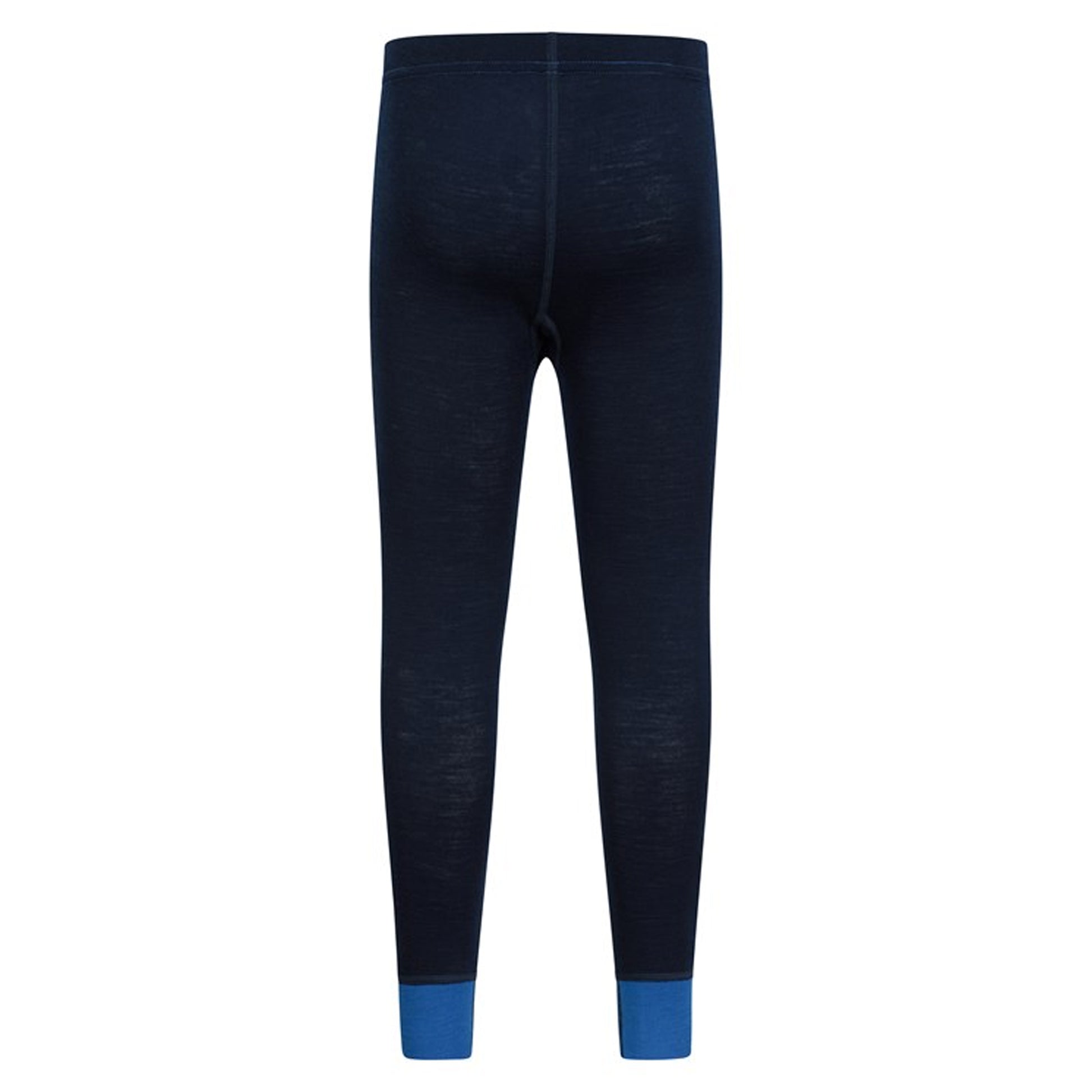 Black-Blue - Side - Mountain Warehouse Childrens-Kids II Merino Wool Base Layer Bottoms