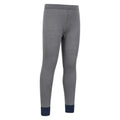 Grey - Back - Mountain Warehouse Childrens-Kids II Merino Wool Base Layer Bottoms