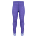 Purple - Front - Mountain Warehouse Childrens-Kids II Merino Wool Base Layer Bottoms