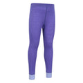 Purple - Side - Mountain Warehouse Childrens-Kids II Merino Wool Base Layer Bottoms