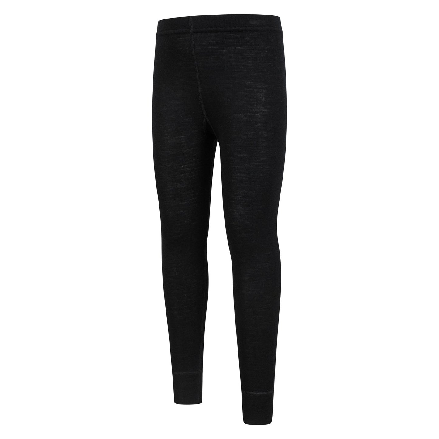 Black - Side - Mountain Warehouse Childrens-Kids II Merino Wool Base Layer Bottoms
