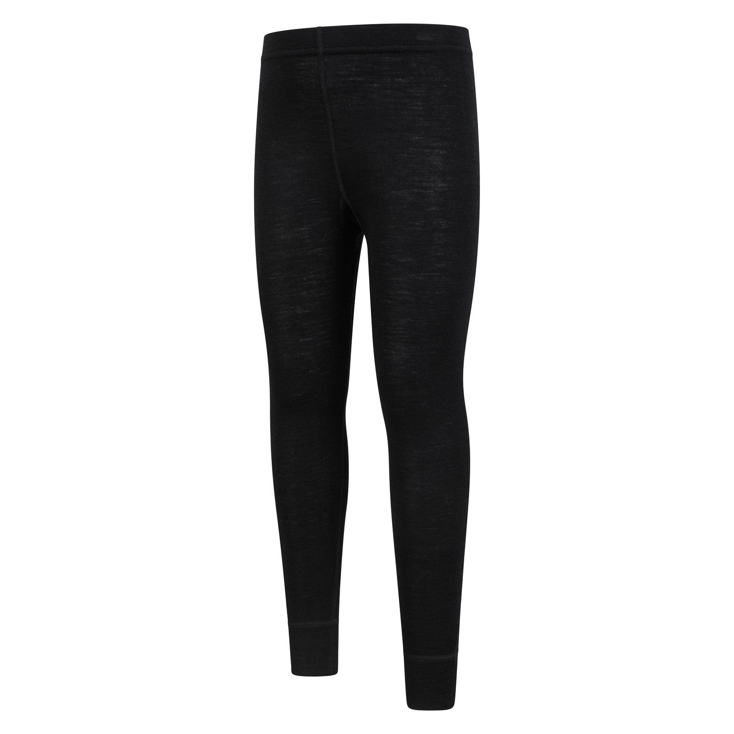 Black - Side - Mountain Warehouse Childrens-Kids II Merino Wool Base Layer Bottoms