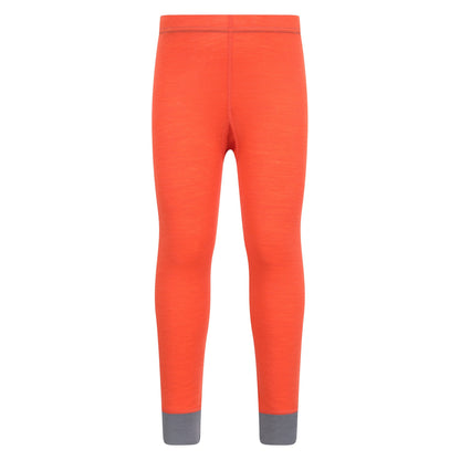Orange - Front - Mountain Warehouse Childrens-Kids II Merino Wool Base Layer Bottoms