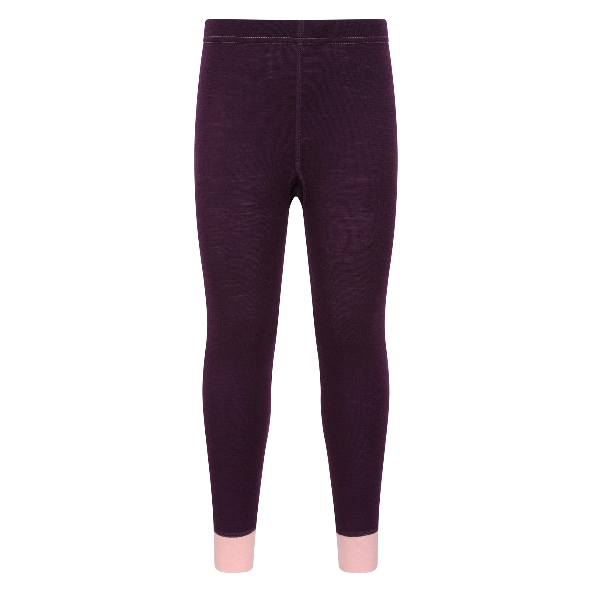 Berry - Front - Mountain Warehouse Childrens-Kids II Merino Wool Base Layer Bottoms