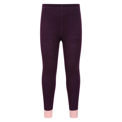 Berry - Front - Mountain Warehouse Childrens-Kids II Merino Wool Base Layer Bottoms