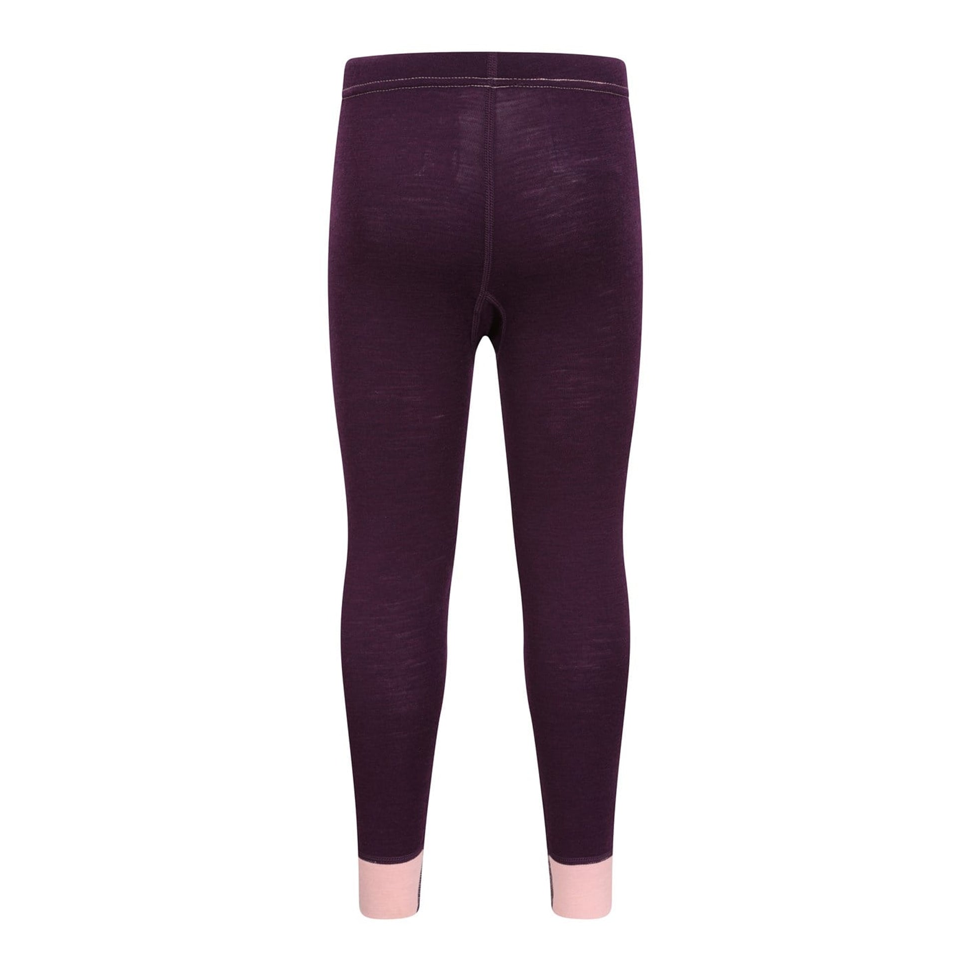 Berry - Side - Mountain Warehouse Childrens-Kids II Merino Wool Base Layer Bottoms