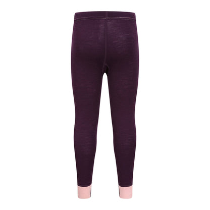 Berry - Side - Mountain Warehouse Childrens-Kids II Merino Wool Base Layer Bottoms