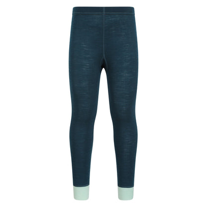 Teal - Front - Mountain Warehouse Childrens-Kids II Merino Wool Base Layer Bottoms
