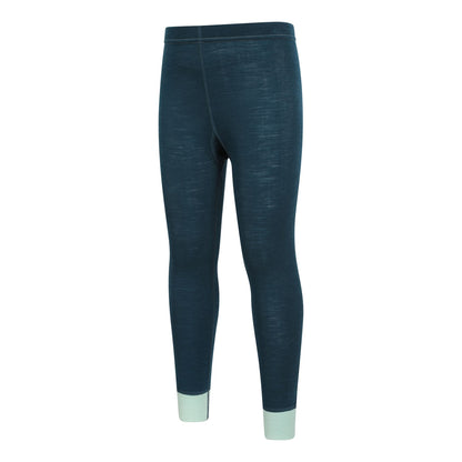 Teal - Lifestyle - Mountain Warehouse Childrens-Kids II Merino Wool Base Layer Bottoms