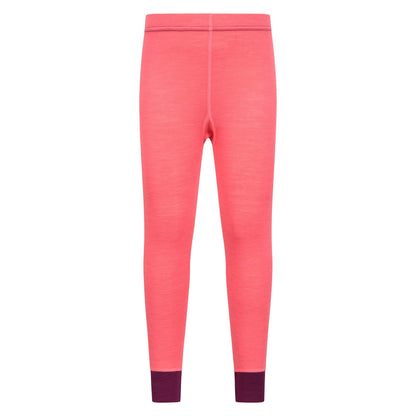 Bright Pink - Front - Mountain Warehouse Childrens-Kids II Merino Wool Base Layer Bottoms