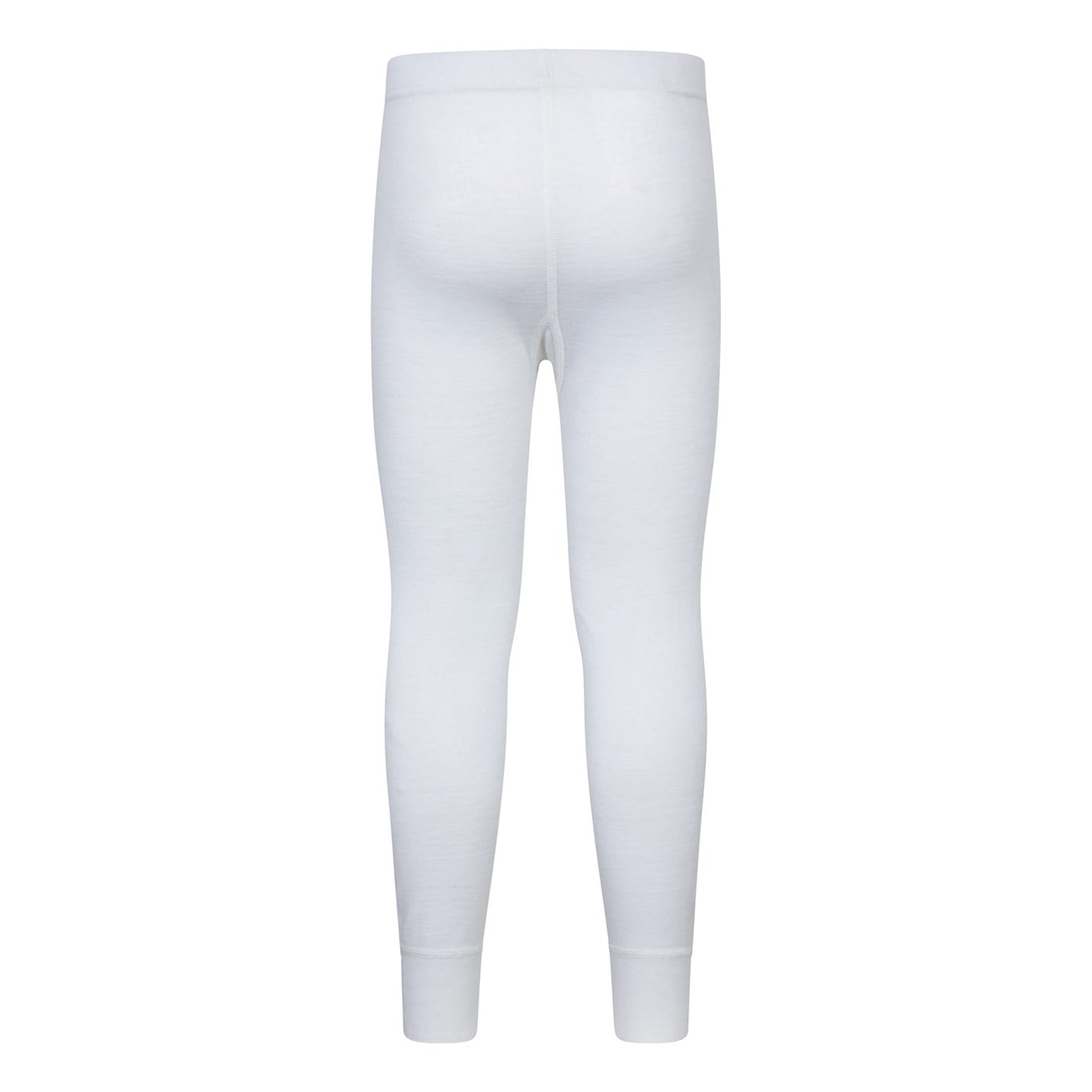 White - Side - Mountain Warehouse Childrens-Kids II Merino Wool Base Layer Bottoms