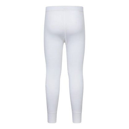 White - Side - Mountain Warehouse Childrens-Kids II Merino Wool Base Layer Bottoms