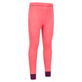 Bright Pink - Back - Mountain Warehouse Childrens-Kids II Merino Wool Base Layer Bottoms