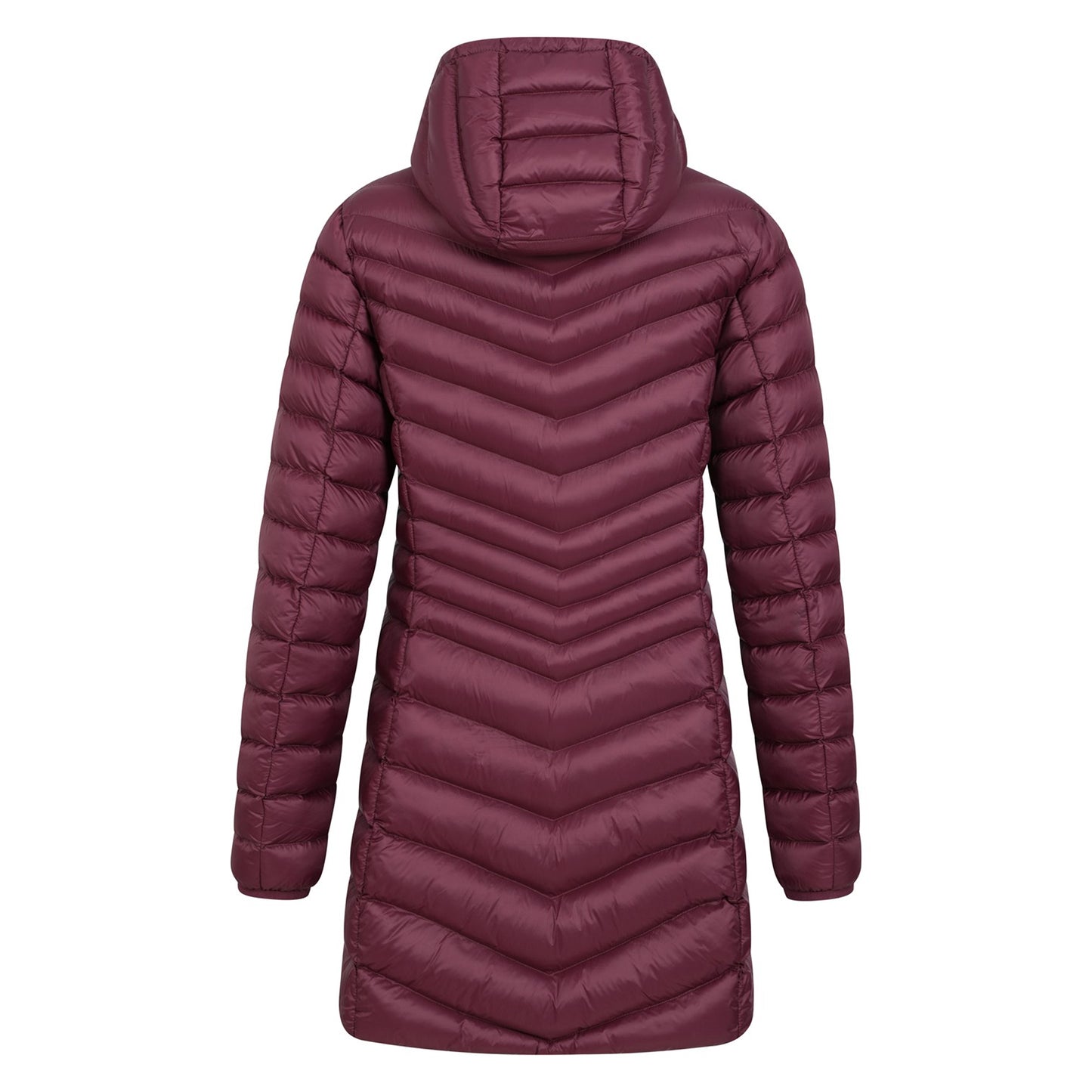 Burgundy - Side - Mountain Warehouse Womens-Ladies Florence Long Padded Jacket