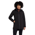 Black - Close up - Mountain Warehouse Womens-Ladies Hilltop II Waterproof Jacket