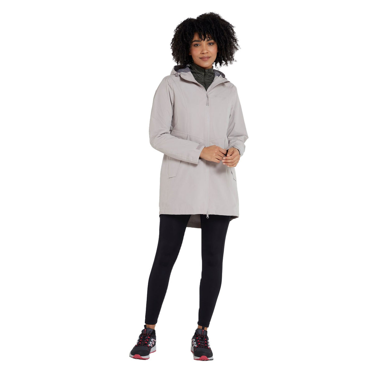Taupe - Close up - Mountain Warehouse Womens-Ladies Hilltop II Waterproof Jacket
