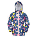 Pink-Blue - Side - Mountain Warehouse Childrens-Kids Raindrop Waterproof Jacket And Trousers Set Set