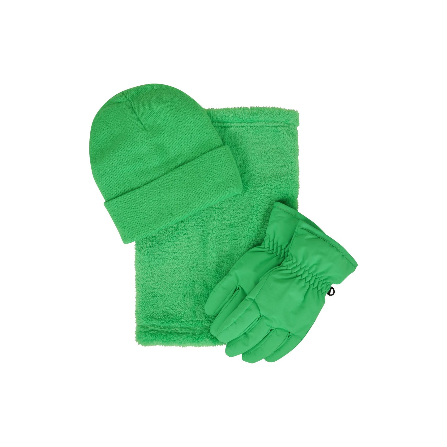 Green - Front - Mountain Warehouse Childrens-Kids Accessories Set (Pack of 3)