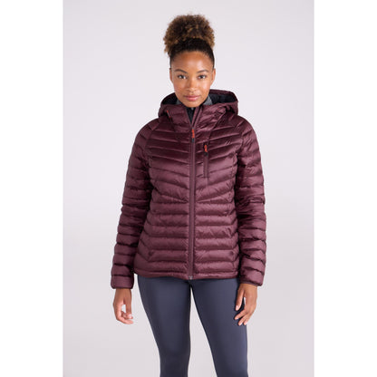 Burgundy - Front - Mountain Warehouse Womens-Ladies Skyline Extreme Hydrophobic Down Jacket