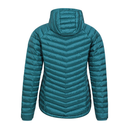 Teal - Back - Mountain Warehouse Womens-Ladies Skyline Extreme Hydrophobic Down Jacket