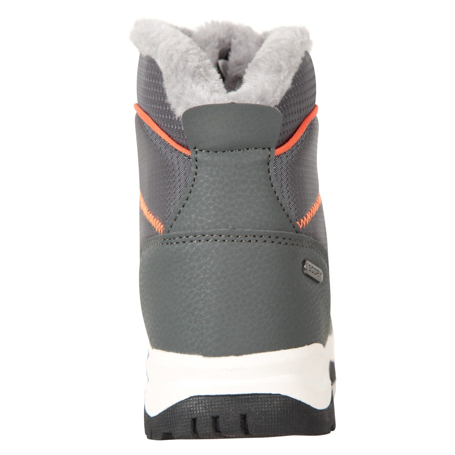 Grey-Orange - Back - Mountain Warehouse Childrens-Kids Comet Waterproof Snow Boots