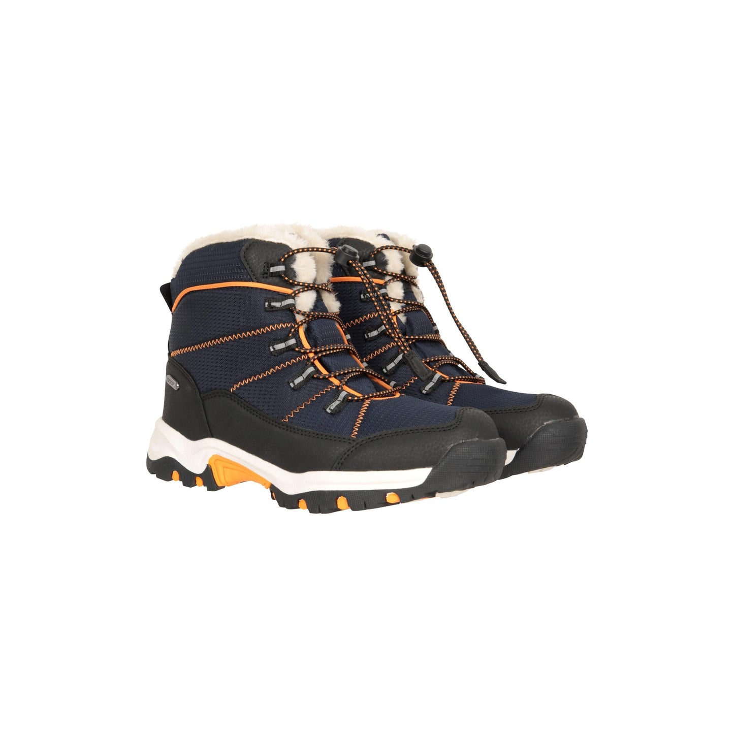 Navy - Front - Mountain Warehouse Childrens-Kids Comet Waterproof Snow Boots