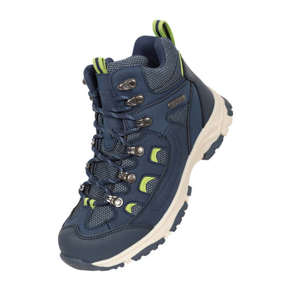 Blue - Front - Mountain Warehouse Childrens-Kids Adventurer Waterproof Walking Boots