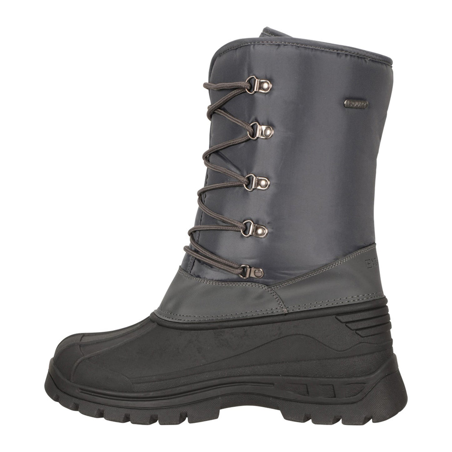 Grey - Pack Shot - Mountain Warehouse Mens Plough Snow Boots
