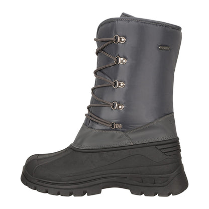 Grey - Pack Shot - Mountain Warehouse Mens Plough Snow Boots
