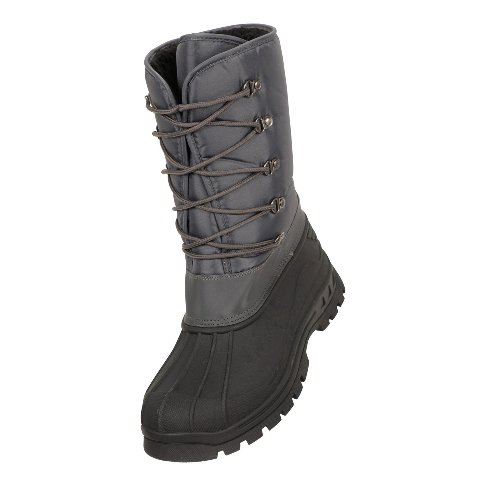 Grey - Close up - Mountain Warehouse Mens Plough Snow Boots